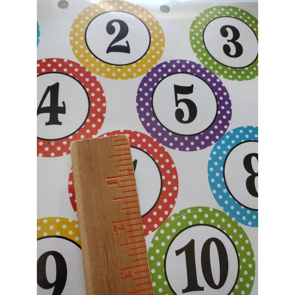 Teacher Created‎ Resources 110 Non Adhesive Cards Polka Dots Number